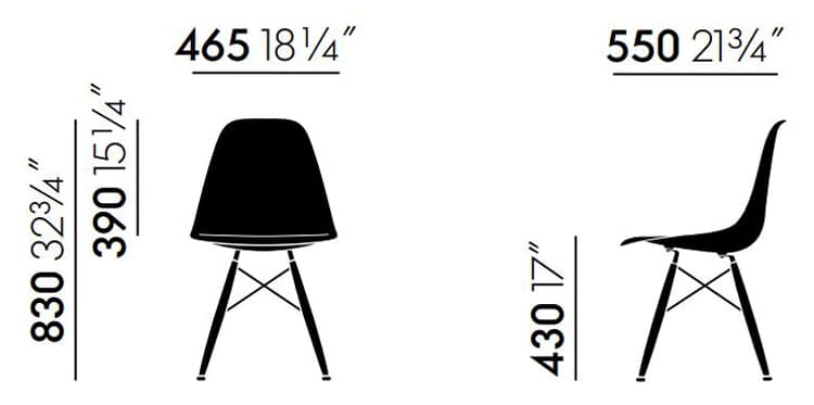 Eames plastic side chair 2 Eames plastic side chair 1
